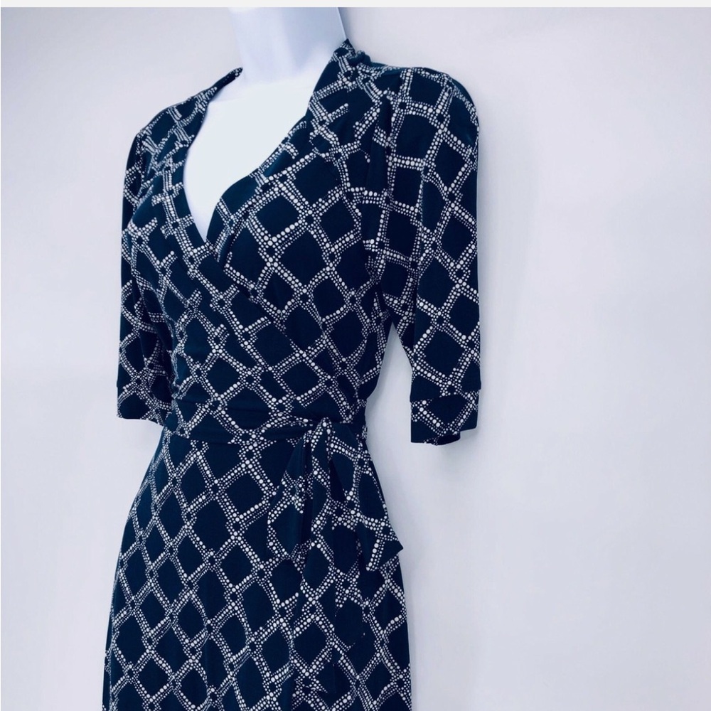 Merona Wrap Dress Small Navy EUC
